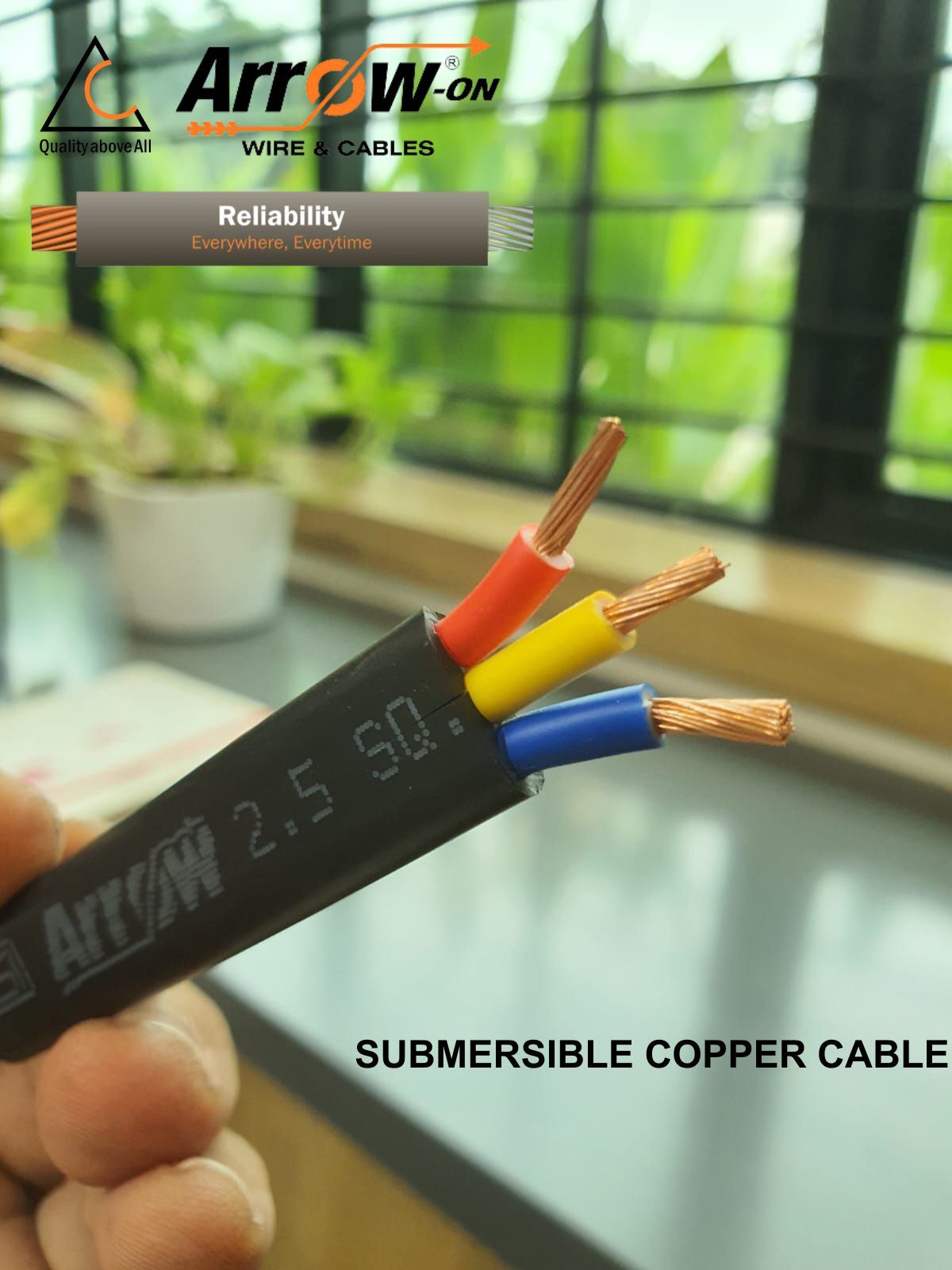 FLAT 3CORE SUBMERSIBLE PUMP CABLE