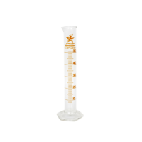 Borosilicate Measuring Cylinder 50 Ml - Borosilicate Glass Material, Transparent Color | Thermal Shock Resistant, Ideal For Scientific & Laboratory Use