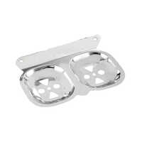 Double Soap Dish - Stainless Steel, Rectangular Shape, Glossy Silver Finish | Dual-Sided Design for Simultaneous Soap Storage