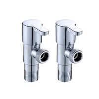 Ss Angle Cock - Stainless Steel, Rectangular Shape, Glossy Silver Finish | Durable, Corrosion-resistant Water Control Valve For Bath Fixtures