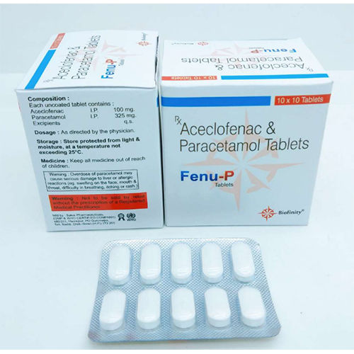 Aceclofenac 100 Mg Paracetamol 325 Mg (Uncoated Tablets) General Medicines