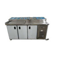 Stainless Steel Pizza Makeline - Electrical Operation | 1-year Warranty, Efficient Food Prep Solution