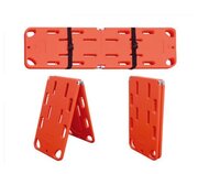 2-fold Plastic Portable Spine Board - Hdpe Material, Seamless, Durable, X-ray Compatible, Includes 2 Straps For Head Immobilizer Use 