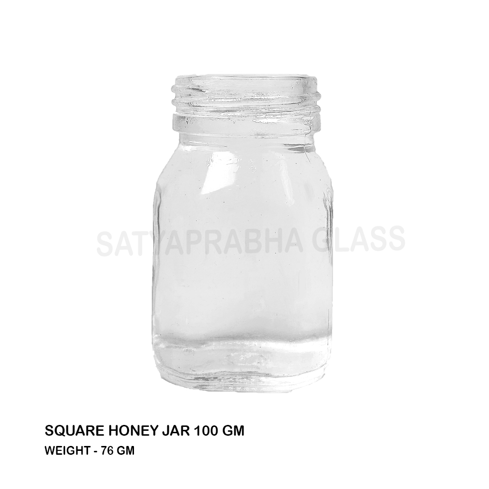 100 Gm Square Honey Jar