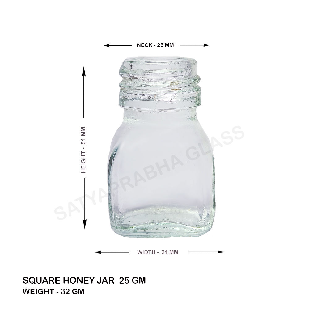 25 gm Square Honey Bottles