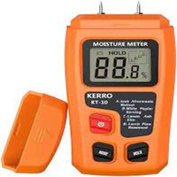 Digital Moisture Meter - Abs Plastic, 100x60x30 Mm, Orange | Measurement Range 0-88%, Accuracy +/-1%, Lcd Display, Battery Powered