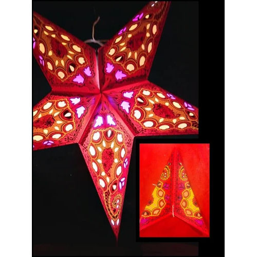 Red Home Decor Paper Star