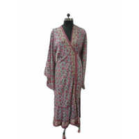 Ladies Printed Silk Dress - 100% Silk, Customized Size, Multicolor | Full Sleeves, Lightweight, Breathable, Machine Washable