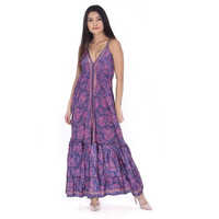 Multicolor Printed Kimono Dress