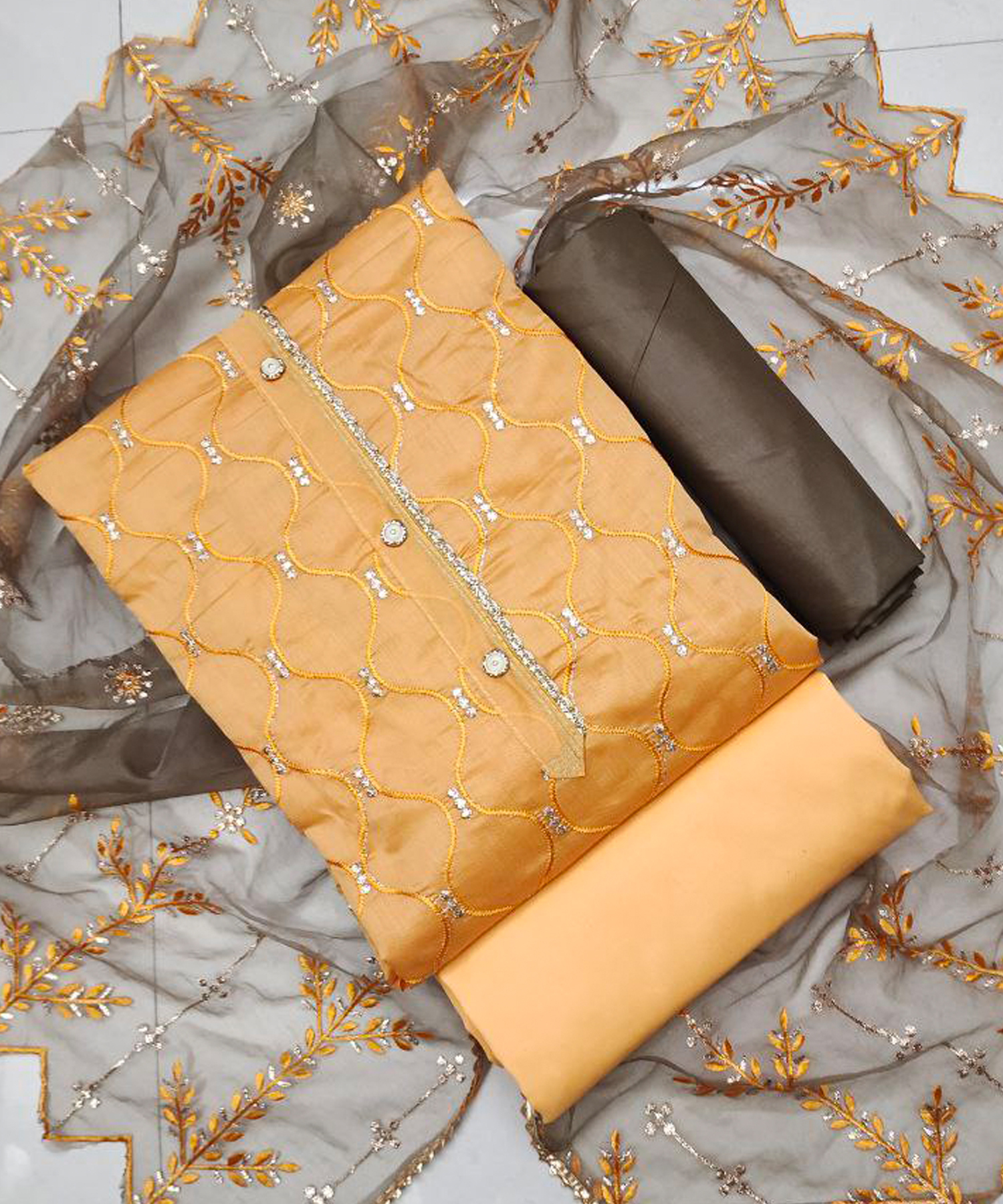 New Designer Embroidery Work Dreesmaterial