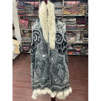 Black And White Ladies Cotton Shawls