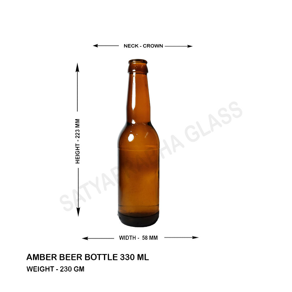 330 ml amber Beer Glass Bottles