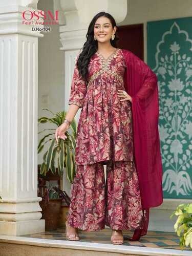 Premium Chanderi Alia Cut Sharara Sets