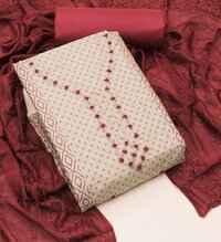 A14 Embroidery Unstitched Dress Material