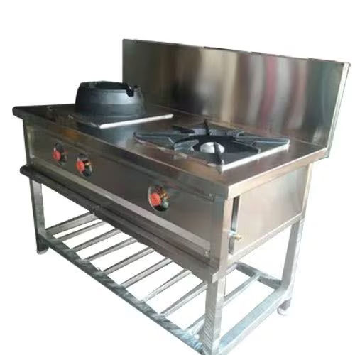 Semi Automatic Commercial Two Burner Gas Range