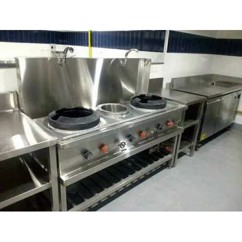 Semi Automatic Three Burner Gas Range