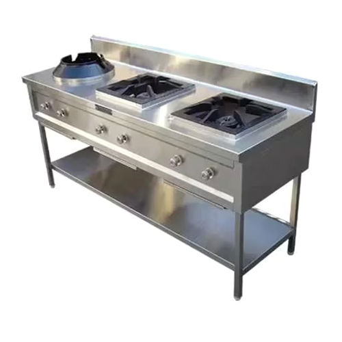 Stainless Steel Three Burner Gas Range