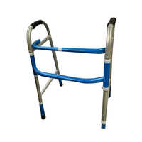 Movable Walker - Aluminum, 39 Inches Height X 19 Inches Width, Blue Color, Foldable Design | Ideal For Hospital And Home Patient Mobility