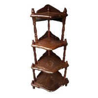 Brown Decorative Wooden Corner Shelf