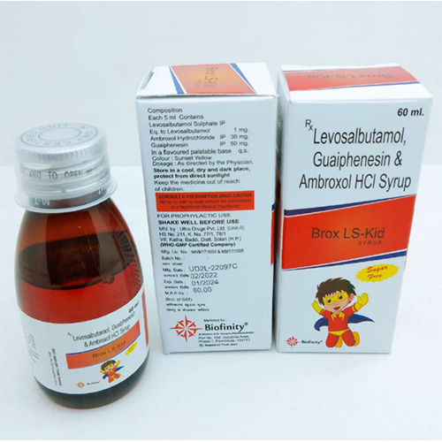 Levosalbutamol 1 mg  Ambroxol 30 mg Guaiphenesin 50 mg