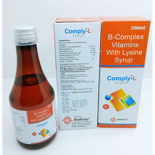 Liquid L-Lysine 375 Mg Cyanocobalamine 2 Mcg Pyridoxine 0.75  Mg Nicotinamide 15 Mg