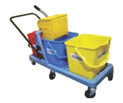 3 Bucket Wringer Trolley (With Plastic Frame)