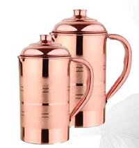 King Antique Copper Jug - Copper Material, Cylindrical Design , Elegant Storage For Spices, Jewelry, And Trinkets With Antimicrobial Properties