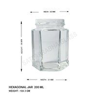 200 ml Hexagonal Glass Jar