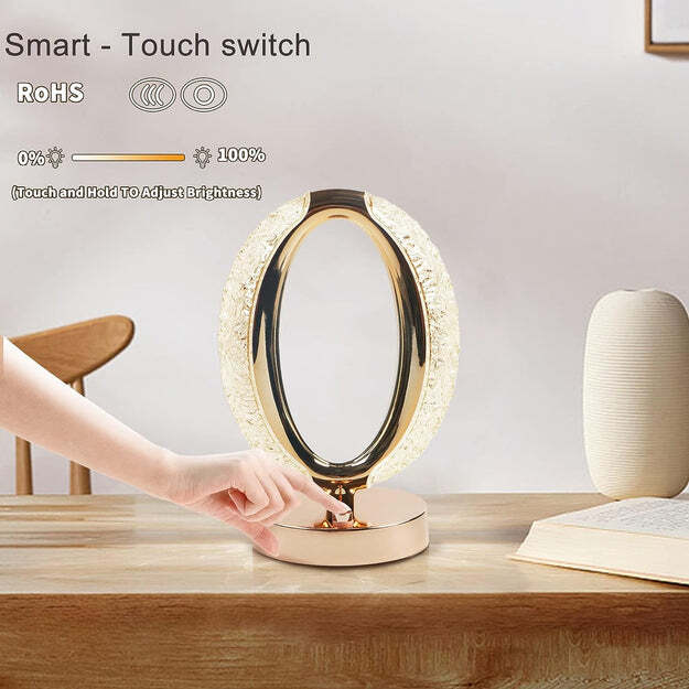 TOUCH CONTROL CRYSTAL TABLE DESK LAMP 3WAY DIMMABLE LIGHT USB RECHARGEABLE CRYSTAL DIAMOND TABLE LAMP EXQUISITE NIGHT STAND LIGHT LAMP BESIDE LAMP FOR BEDROOM LIVING ROOM DECORATIVE DESK LAMP