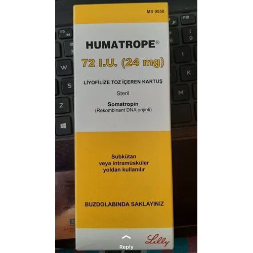 Lilly Lyophilized Powder Huma-Trope Som-Atropin 72 I U For Growth Packaging Size 1 Cartridge Ingredients: Golimumab