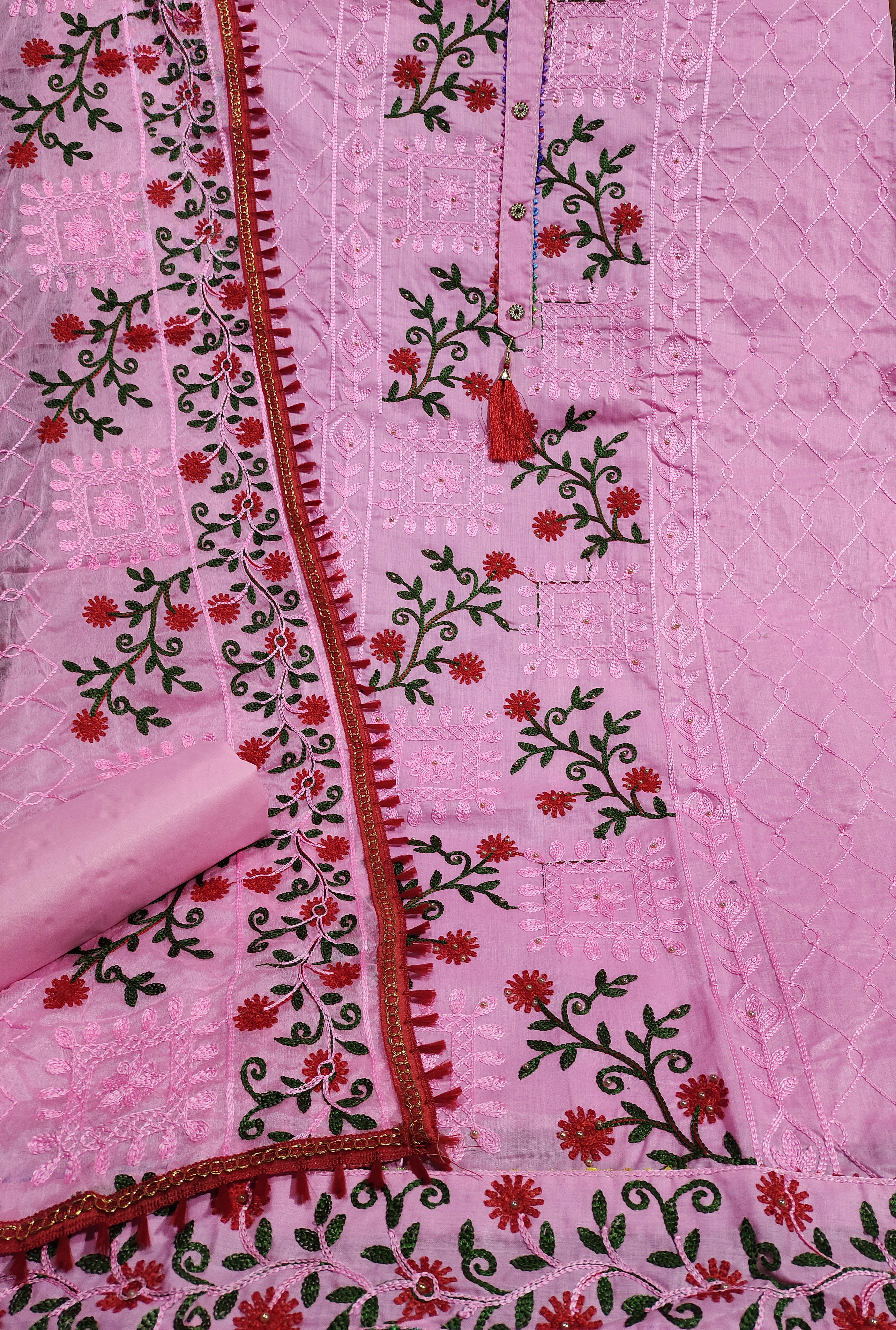 New Chain Embriodary Work Dress Material
