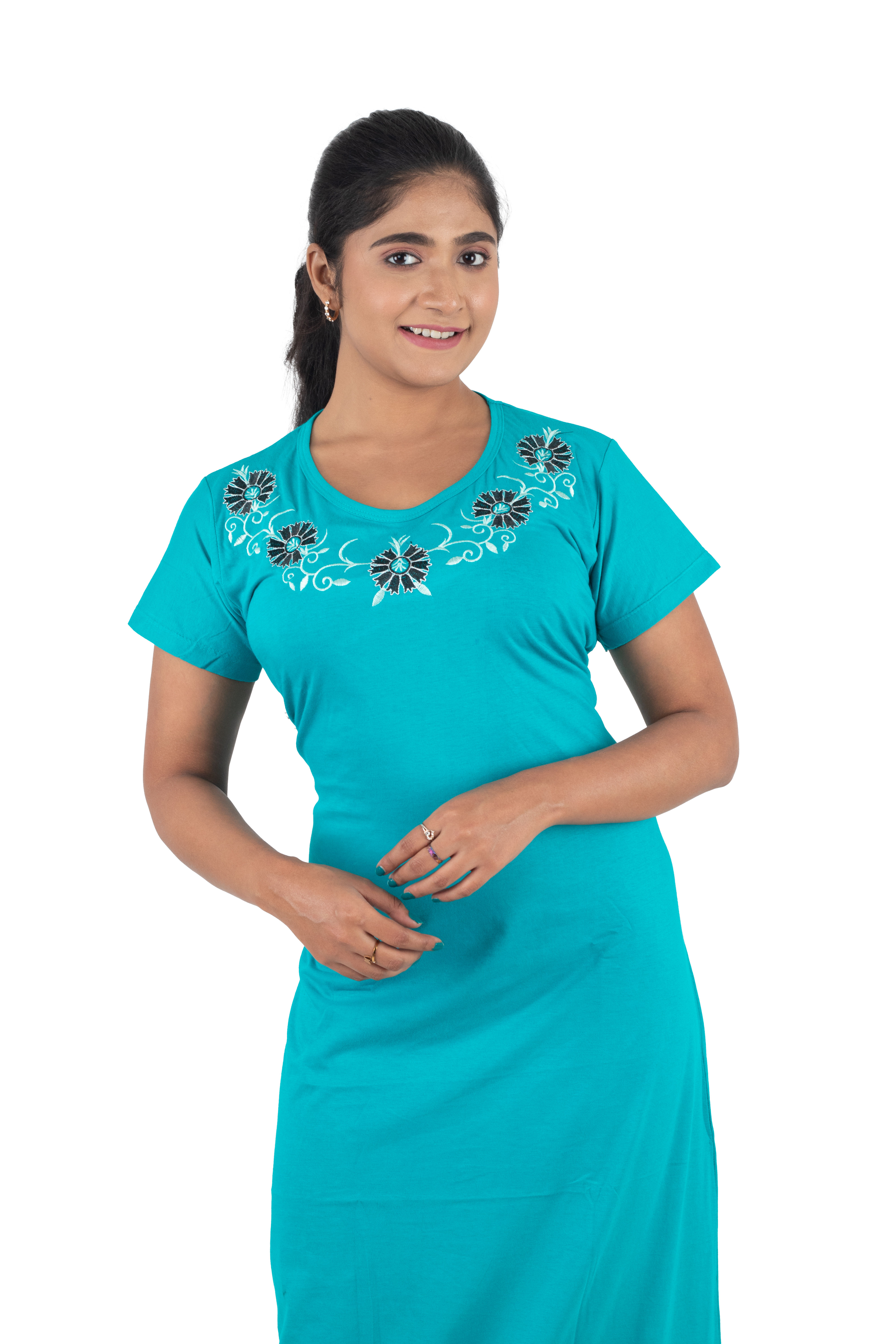 WOMENS EMBROIDERY SKY NIGHT GOWN