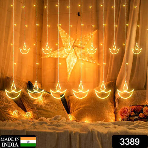 2 DIYAS WINDOW CURTAIN LED LIGHTS WITH 8 FLASHING MODES DECORATION FOR HOME DECORATION (3389)