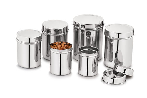 Stainless Steel Sober Plain Canister