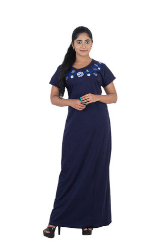 WOMENS EMBROIDERY   NAVIBLUE NIGHT GOWN