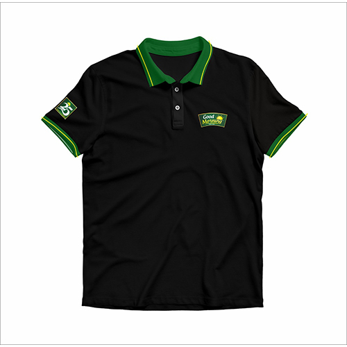 Pocket Polo T-shirt - Cotton Blend | Adult Size, Black Color, Plain Pattern, Short Sleeve Style, Classic Polo Collar