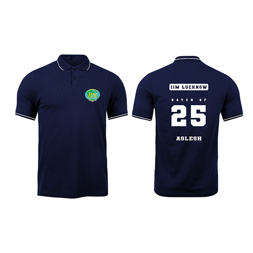 Pocket Polo T-shirt - Short Sleeve, Printed Design in Vibrant Blue | Comfortable Fit for Adults