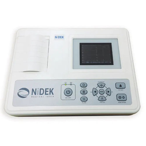 White Nidek Ecg-703 3-Channel Ecg Machine