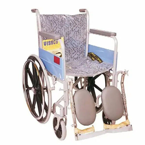 Powder Coated Vissco Invalid Transport Wheelchair Regular Elevated Foot 966