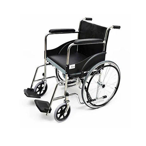 Powder Coated Wheelchair With Seat Lift Commode