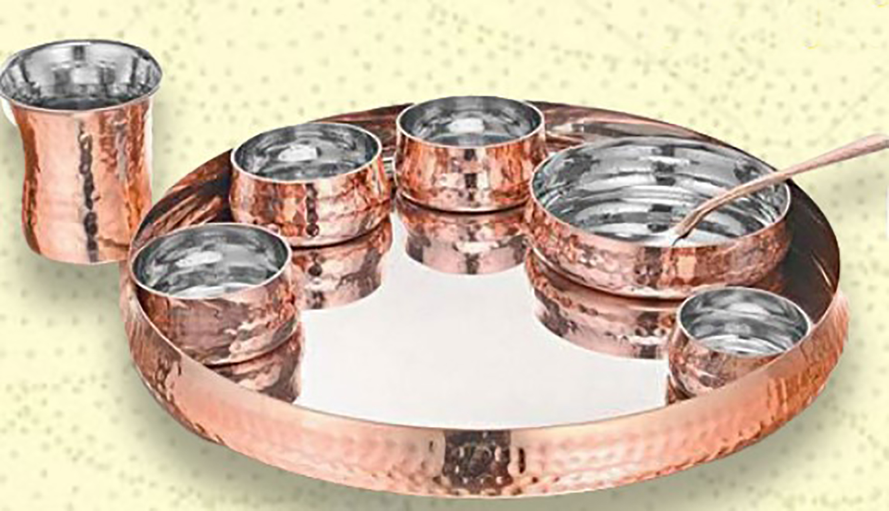 SOVERIGN THALI SET-TWO TONE ( 9 PCS SET)