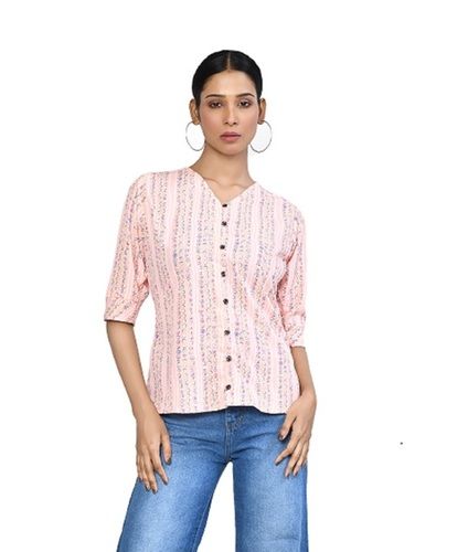 Womens Fashionable Pink Shirt