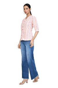 womens fashionable pink shirt