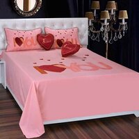 Double Bedsheet  (i Love You) - Feature: Washable