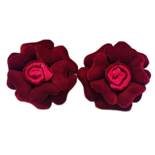 Multi High Quality Velvet Rose Pair Cushion