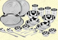 Ss Dinner Set ( 24 Pcs Set ) - Capacity: 4 Ltr