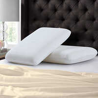 Polycotton Memory Foam Pillow - 40x60 cm, White | Rectangular Shape, Plain Dyed Cover, Heat-Responsive Filling for Enhanced Comfort