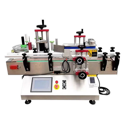 White Automatic Table Top Bottle Labeling Machine