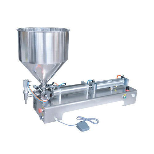 Silver Semi Automatic Paste Filling Machine