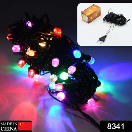 9MTR HOME DECORATION DIWALI AND WEDDING LED CHRISTMAS STRING LIGHT INDOOR AND OUTDOOR LIGHT FESTIVAL DECORATION LED STRING LIGHT MULTI COLOR LIGHT (36L 9 MTR) (8341)